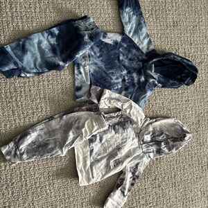 Kids Tie-Dye Matching Set - Blue and Gray 3-6mo